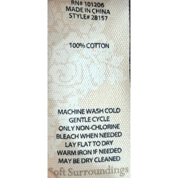 Soft Surroundings Women's M Burgundy 3/4 Sleeve Decorative Buttons/Snaps Tunic - Picture 13 of 13